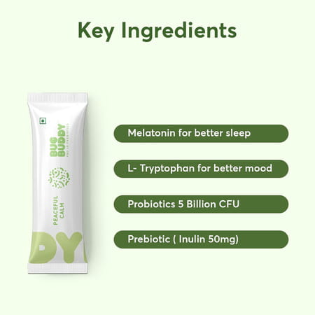 Bug Buddy Peaceful Calm | Non-Habit Forming | For Restful Sleep/Stress Relief | 30 Days Pack