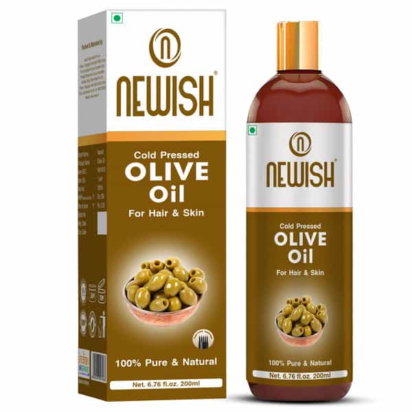 Newish Pure Cold Pressed Olive Oil For Hair And Skin 200Ml (Olive Oil)