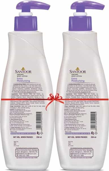 Santoor Perfumed Extra Moisturising Body Lotion (Buy 1 Get 1 Free) - 250 Ml Each