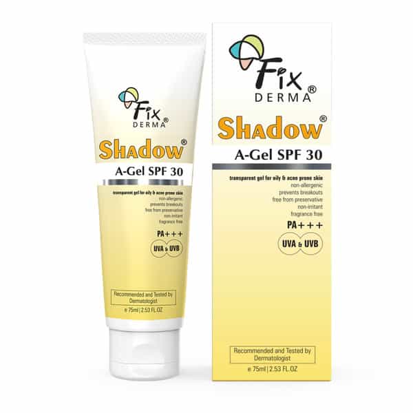 Fixderma Shadow A-Gel Spf 30 For Oily & Acne Prone Skin Sunscreen 75 Ml