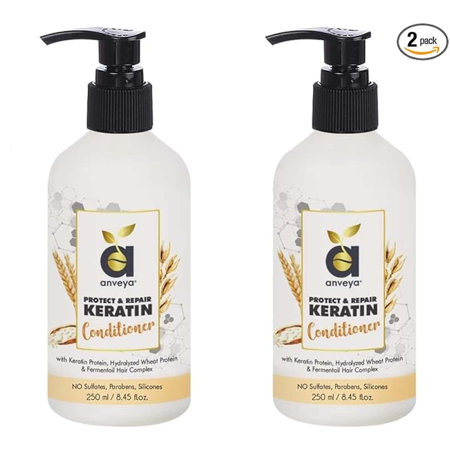 Anveya Protect & Repair Keratin Conditioner 250ml X Pack Of 2