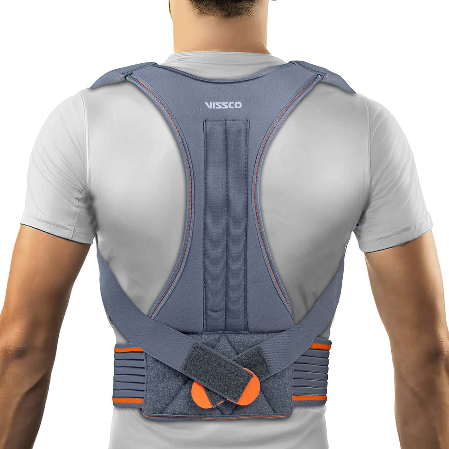 Vissco Posture Aid (Moderate Support) | Ideal Aid To Correct Posture & Relieves Pain - Xxl(Grey)
