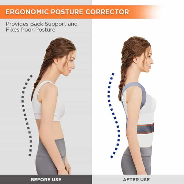 Vissco Posture Aid (Moderate Support) | Ideal Aid To Correct Posture & Relieves Pain - Xxl(Grey)