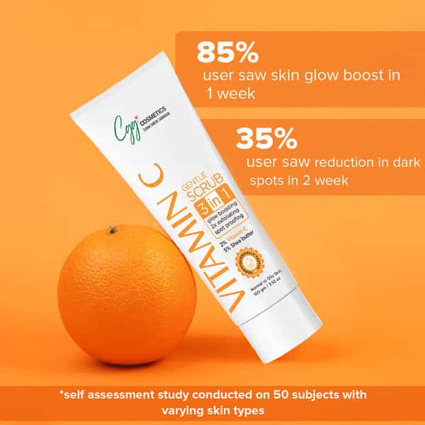 Cgg Cosmetics Vitamin C Gentle Face Scrub 3In1 Glow Boosting 2X Exfoliating Spot Proofing-100 Gm