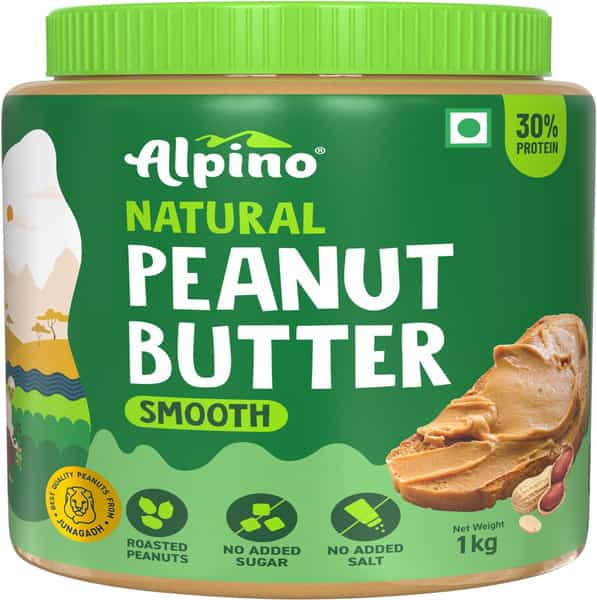 Alpino Natural Peanut Butter Smooth Jar 1 Kg