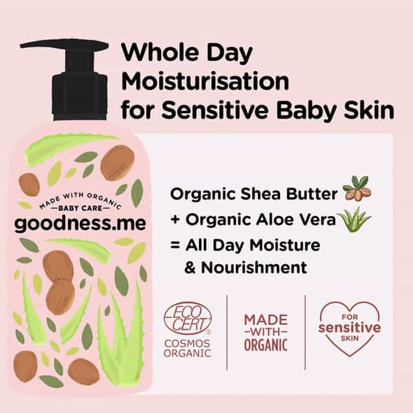 Goodness.me Certified Organic Moisturizing Baby Face & Body Lotion 100 Ml