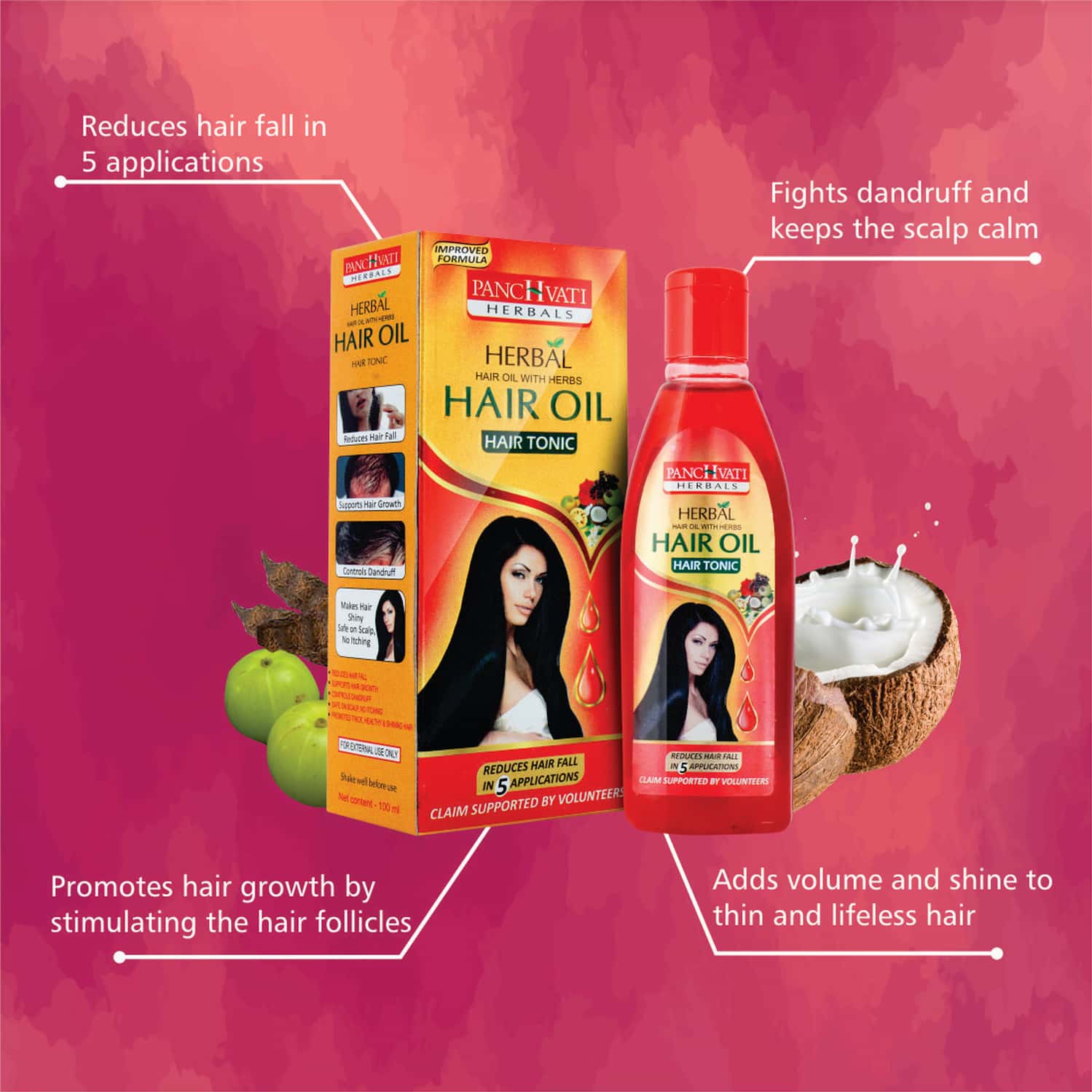Buy PANCHVATI HERBALS ADVANCED HAIR TONIC OIL FOR HAIR FALL CONTROL100