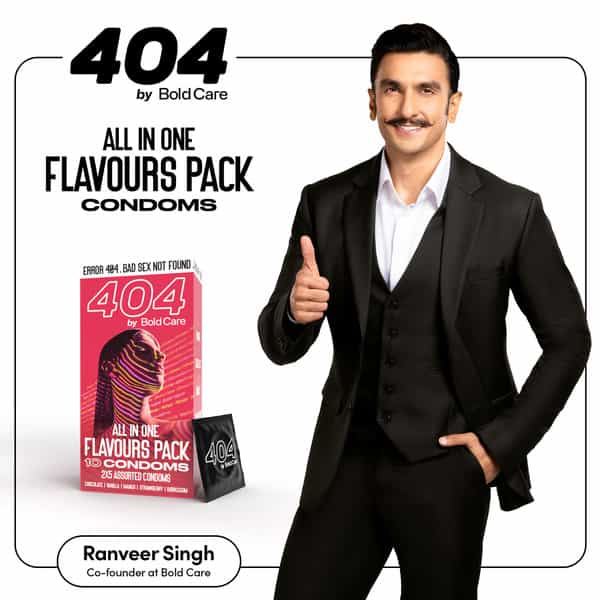 404 By Bold Care All In One Condoms For Men |5 Different Types |With Disposable Pouches - 10 Pcs.
