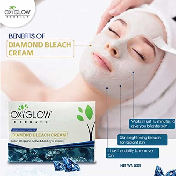 Oxyglow Herbals Bleach Diamond Cream |Cleardeep And Active Multi Layer Impact| 50Gram