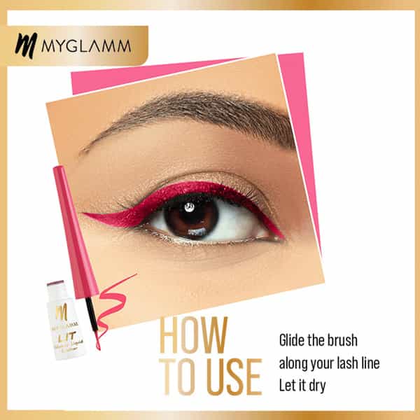 Myglamm Lit Glossy Liquid Eyeliner-Pink Rave