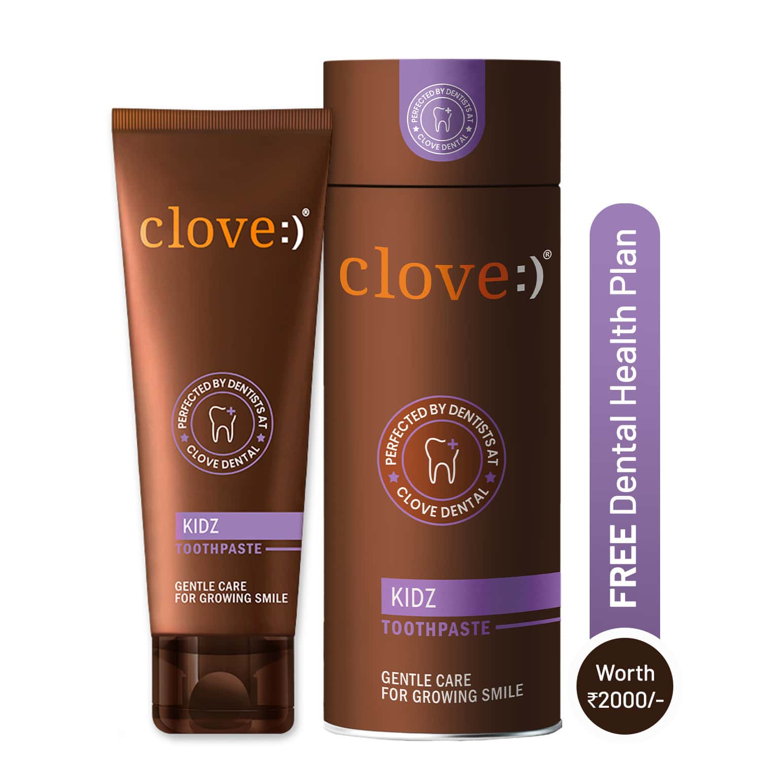 Clove Kids Toothpaste (3+years) Natural Strawberry Flavour | No Artificial Flavours 100g