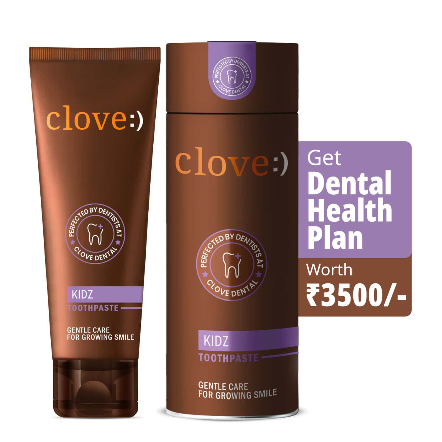 Clove Kids Toothpaste (3+years) Natural Strawberry Flavour | No Artificial Flavours 100g