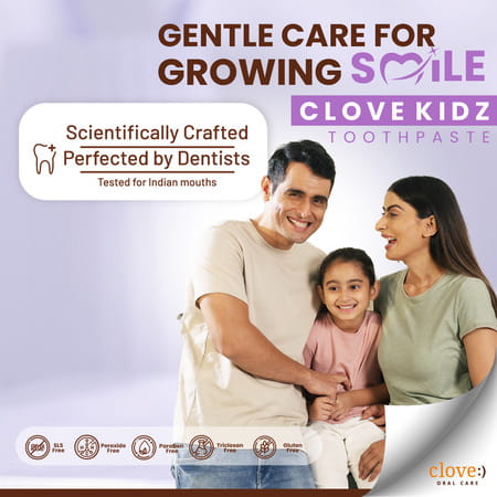 Clove Kids Toothpaste (3+Years) Natural Strawberry Flavour | No Artificial Flavours 100g