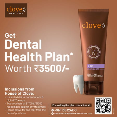 Clove Kids Toothpaste (3+Years) Natural Strawberry Flavour | No Artificial Flavours 100g