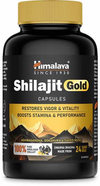 Himalaya Shilajit Gold | Restores Vigor & Vitality | Boosts Stamina & Performance | 20 Capsules