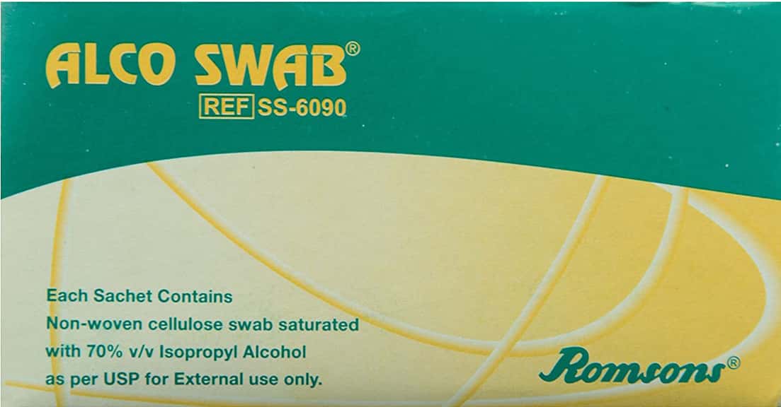 Romsons Alcohol Swabs Box Of 100