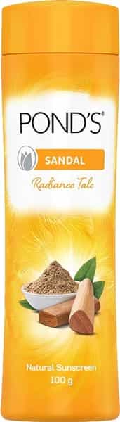 Pond's Sandal Radiance  Talcum Powder Natural Sunscreen Bottle Of 100 G