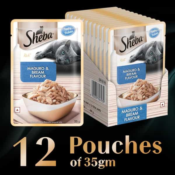 Sheba Rich Premium Adult (1+ Years) Wet Cat Food | Maguro & Bream Flavour | 12 X 35 G