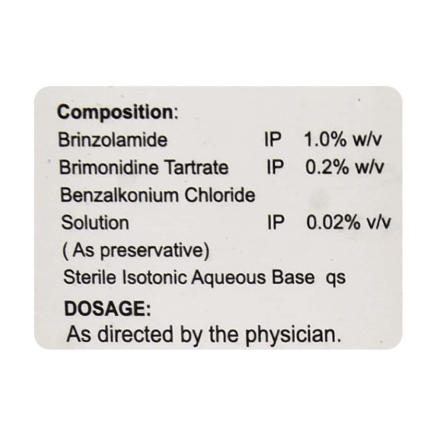 BRIO B BOTTLE OF 5ML EYE DROPS
