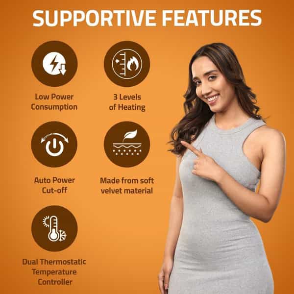 Medtech Orthopaedic Electric Heating Pad For Pain Relief | Suitable For Lower Back | Shoulder - Mini