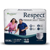Respect Unisex Adult Diaper Pants Style| 10-12 Hour Leakage Protection (Xxxl - 10 Pcs, 45-66 Inches)