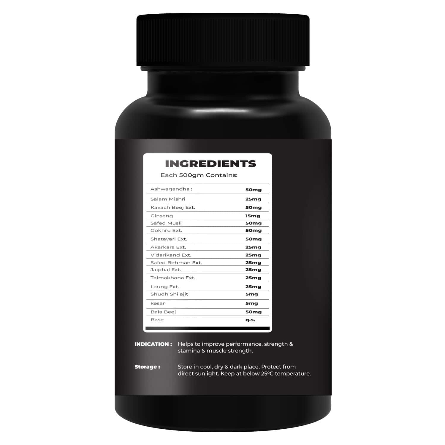 Straight Up Herbal Wellness Capsule For Men | Revitalize Vitality (60 Caps)