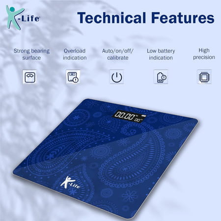 K-Life Ws-109 Digital Body Weight Machine For Home | High Precision Weighing Scale | 180kg Capacity