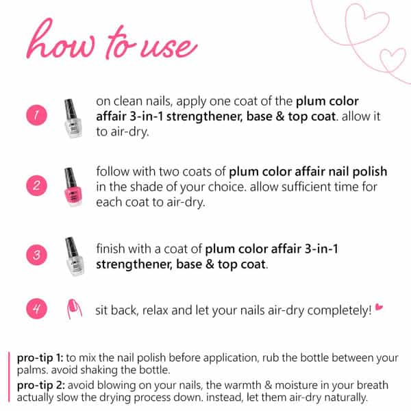 Plum Color Affair Nail Polish - Pretty In Pink - 133 7-Free Formula 11 Ml