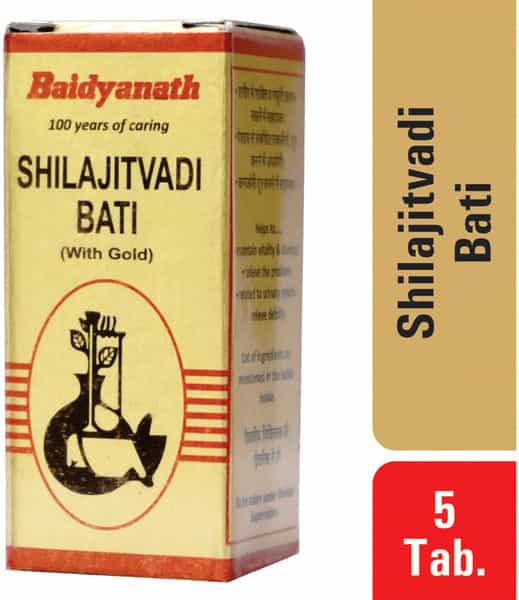 Baidyanath Asli Ayurved Shilajitvadi Bati With Gold - 5 Tablets