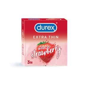 Durex Extra Thin Wild Strawberry Condom 3 No's