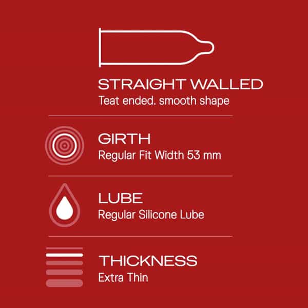 Durex Extra Thin Wild Strawberry Condom 3 No's