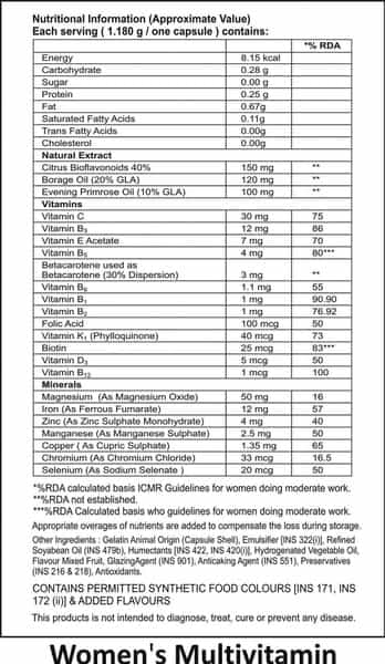 La Nature's Women's Multivitamin - 60 Softgel Capsules