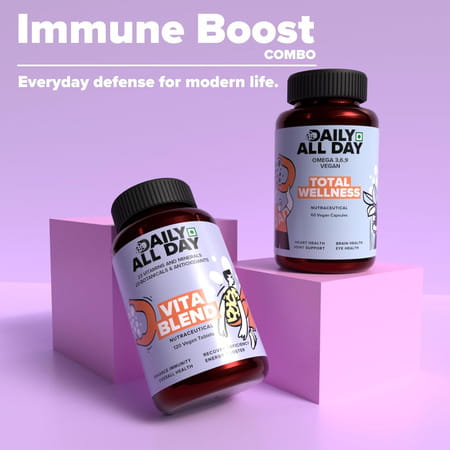 Daily All Day Total Wellness 60 Capsules & Vita Blend 120 Tablets