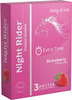 Night Rider Condom - Strawberry - 3'S