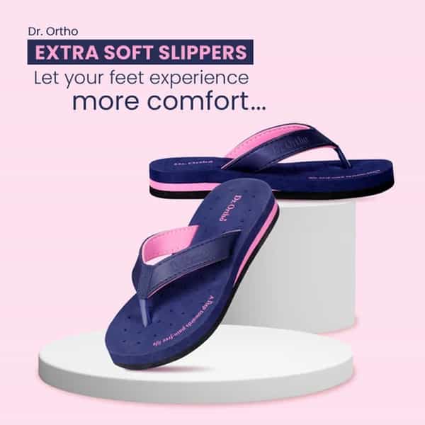 Dr Ortho Extra Soft Slippers For Women Size - 8 Uk