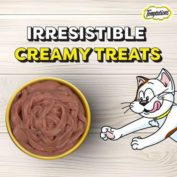 Temptations Creamy Purrrrr Ee Lickable Cat Treats | Salmon & Cheese Flavour | 24 X 48 G