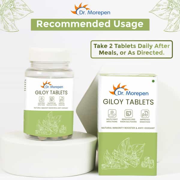 Dr. Morepen Giloy | Natural Immunity Booster & Anti Oxidant | Tablets | 60 No's