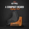 Man Arden Neem Wooden L Shaped Beard Comb With Rich Leather Pouch
