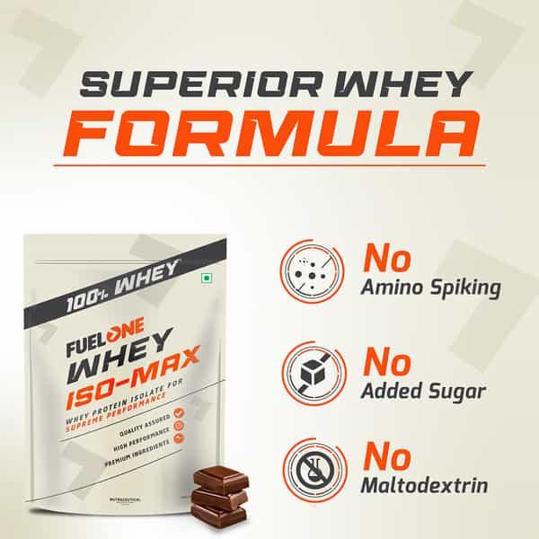 Fuel One Whey Iso-Max | Whey Protein Isolate (Chocolate | 1Kg) & Protein Shaker (Black | 500Ml)
