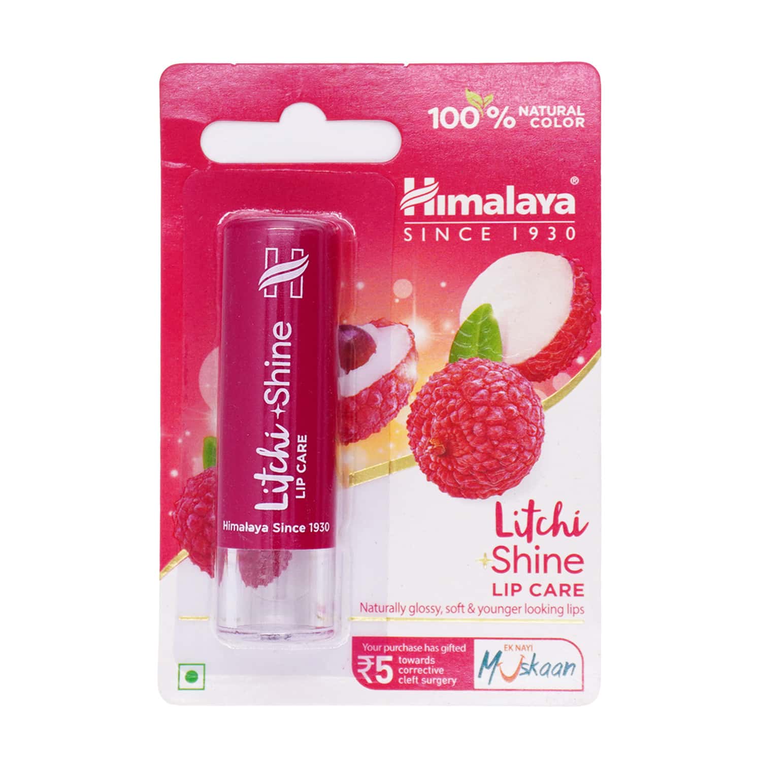 Himalaya Litchi Shine Lip Care | Lip Balm | 4.5 Gm