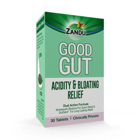 Zandu Good Gut Acidity & Bloating Relief Tablets Relief From Acidity Gas & Bloating 30 Tablets