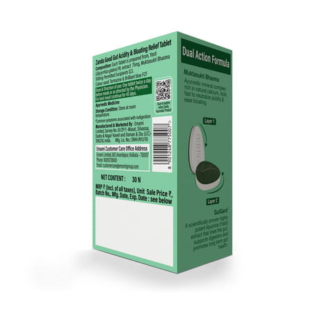 Zandu Good Gut Acidity & Bloating Relief Tablets Relief From Acidity Gas & Bloating 30 Tablets