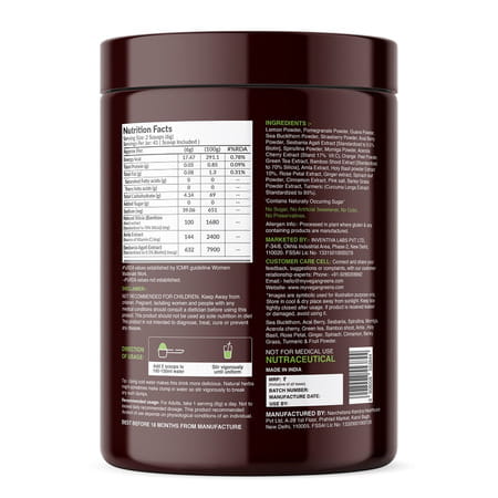 Vegan Greens Natural Collagen Builder 23Key Herbs Anti Ageing | Skin Glow &More 250G | Natural Taste