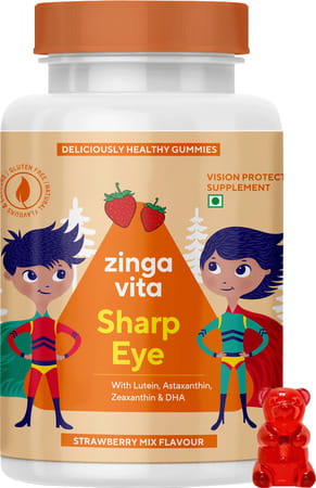 Zingavita Sharp Eye Omega Multivitamin For Kids 30 Veg Gummies