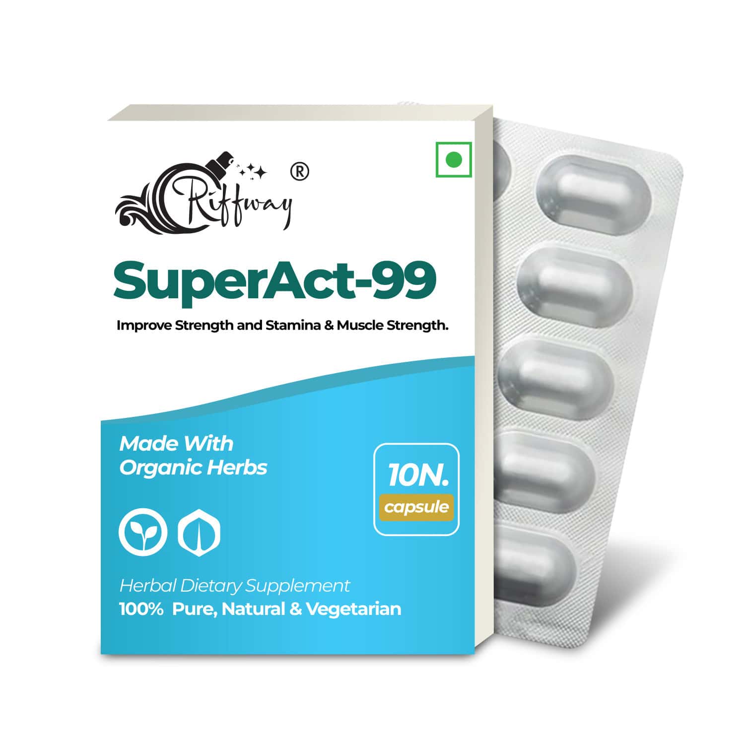 Super Act 99 Ayurvedic Wellness Capsule For Men | Helps Revitalize Your Vitality (10 Capsules)