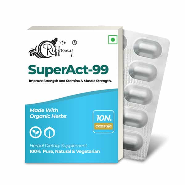 Super Act 99 Ayurvedic Wellness Capsule For Men | Helps Revitalize Your Vitality (10 Capsules)