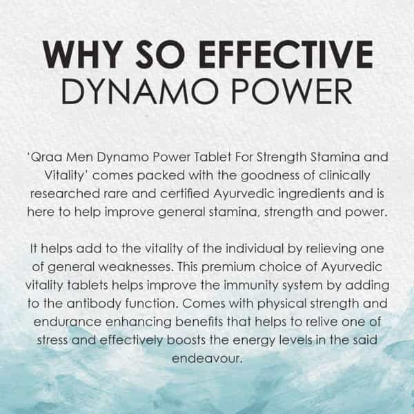Qraa Men Dynamo Power Capsules For Men - 60 Veg Capsules