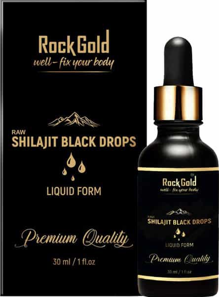 Rock Gold Pure & Natural Himalyan Original Raw Shilajit Liquid Black Drops Helps In Stamina 30Ml