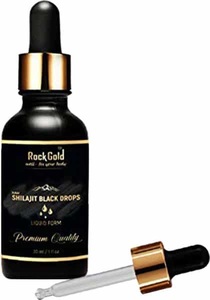 Rock Gold Pure & Natural Himalyan Original Raw Shilajit Liquid Black Drops Helps In Stamina 30Ml