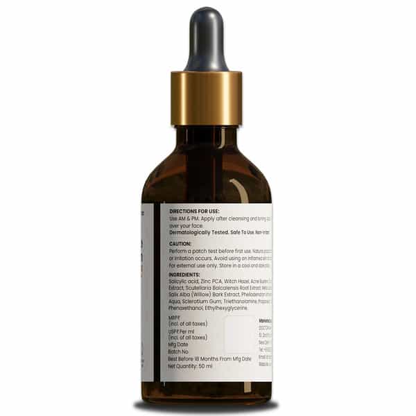 Myupchar 2% Salicylic Acid+Zinc Pca Anti Acne Face Serum For Reduces Blemishes | Darkspots 50 Ml
